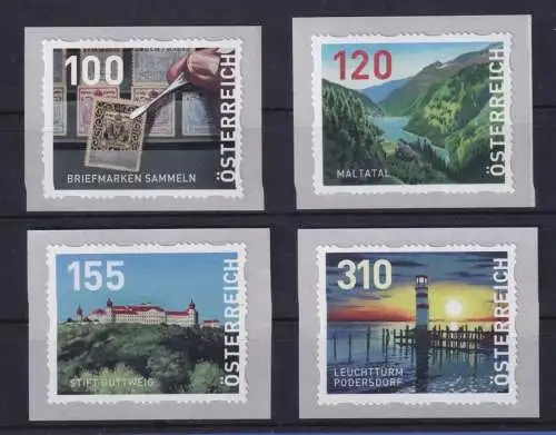 Österreich 2025 Dispenser-Marken 2. Ausgabe Heimat Satz 4 Werte neue Motive **