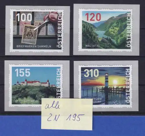 Österreich 2025 Dispenser-Marken 2. Ausgabe Heimat Satz 4 Werte neue Motive **ZN