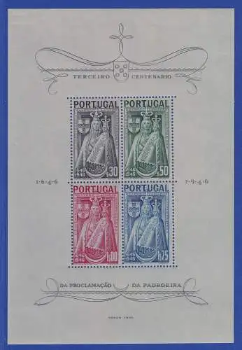 Portugal 1946 Schutzpatronin Portugals Mi.-Nr. Block 12 ungebraucht *