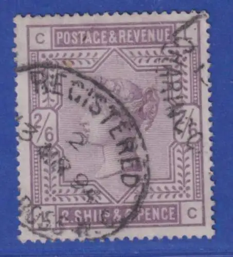 Großbritannien 1883 Queen Victoria 2`6 S`P purpurviolett Mi.-Nr. 82x gestempelt