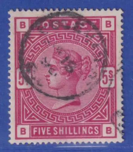 Großbritannien 1884 Queen Victoria 5 Shilling purpur Mi.-Nr. 83bx gestempelt