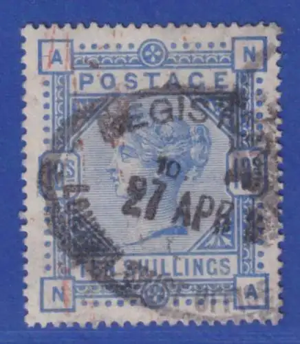 Großbritannien 1884 Queen Victoria 10 Shilling ultramarin Mi.-Nr. 84ax gestemp.