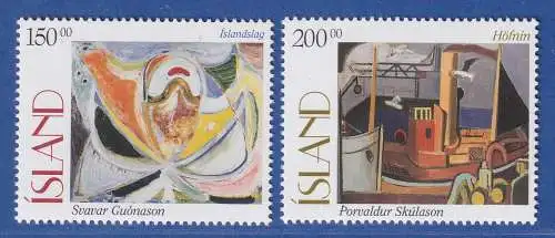 Island 1997 Gemälde Mi.-Nr. 864-65 Satz kpl. ** 