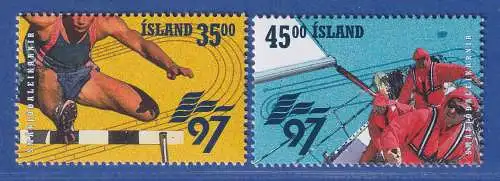 Island 1997 Sportspiele europ. Kleinstaaten Mi.-Nr. 870-71 Satz kpl. ** 