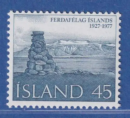 Island 1977 Touristenverband, Steinhügel Langjökull Mi.-Nr. 527 ** 