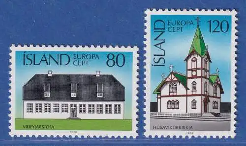 Island 1978 Europa Baudenkmäler Mi.-Nr. 530-31 Satz kpl. ** 
