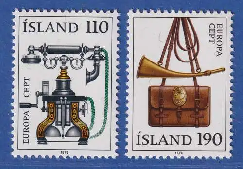 Island 1978 Europa, Telefon Posthorn Mi.-Nr. 539-40 Satz kpl. ** 