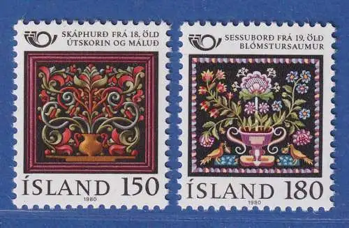 Island 1980 Handwerkskunst Mi.-Nr. 556-57 Satz kpl. ** 