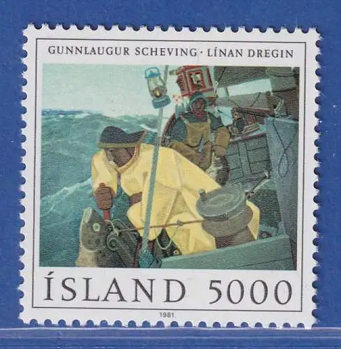 Island 1981 Gemälde von Gunnlaugur Scheving Mi.-Nr. 572 ** 