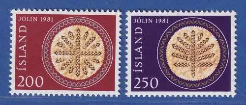 Island 1981 Weihnachten Mi.-Nr. 574-75 Satz kpl. ** 
