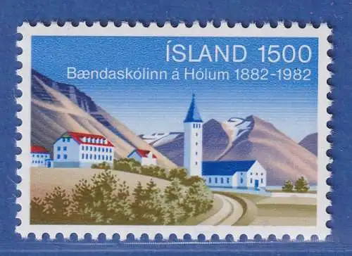 Island 1982 Landwirtschaftsschule in Hólar Mi.-Nr. 585 ** 