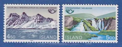 Island 1983 Tourismus in Skandinavien Mi.-Nr. 596-97 Satz kpl. ** 
