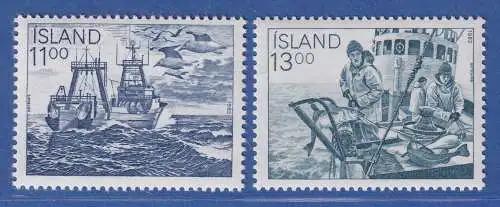 Island 1983 Fischfang, Fischereitrawler Fischer Mi.-Nr. 600-01 Satz kpl. ** 