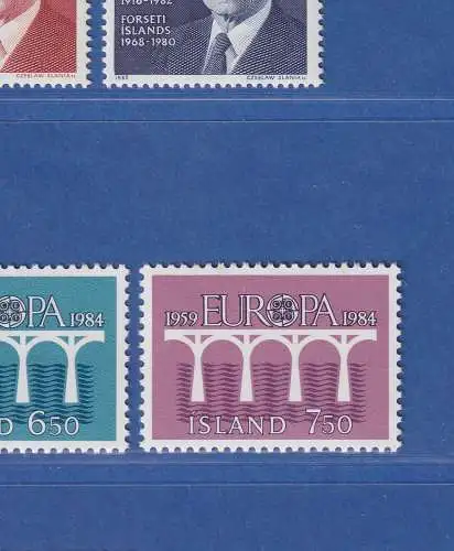 Island 1984 Europa, Brücke Mi.-Nr. 614-15 Satz kpl. ** 