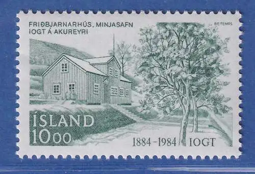Island 1984 Ort der Gründungsversammlung, Akureyri Mi.-Nr. 618 ** 