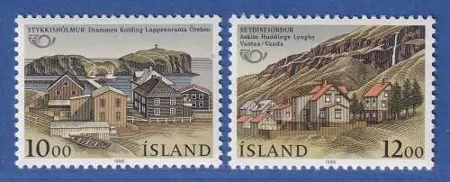 Island 1986 Partnerstädte in Skandinavien Mi.-Nr. 650-51 Satz kpl. ** 
