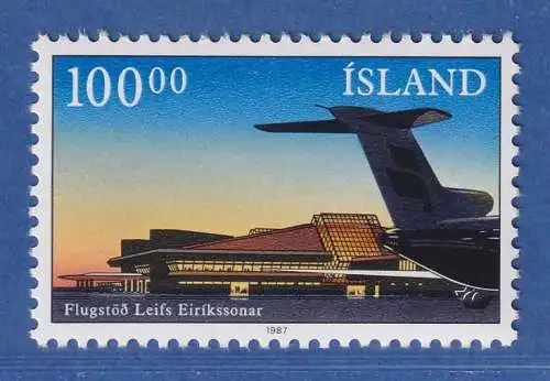 Island 1987 Leif-Eriksson-Flughafen, Keflavik Mi.-Nr. 664 ** 