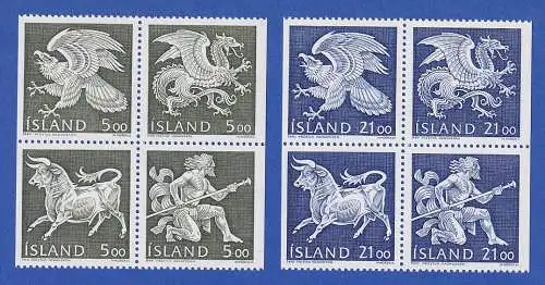 Island 1990 Figuren aus dem Staatswappen Mi.-Nr. 714-21 Satz kpl. ** 