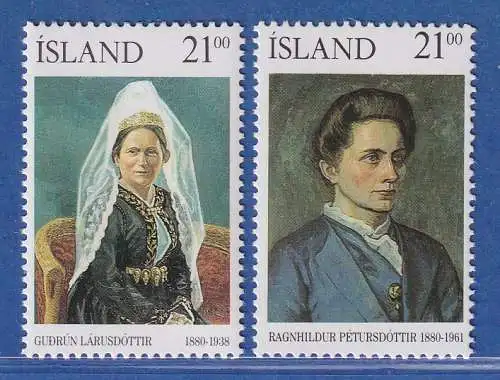 Island 1990 Persönlichkeiten Mi.-Nr. 724-25 Satz kpl. ** 