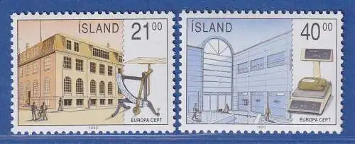 Island 1990 Europa, Postalische Einrichtungen Mi.-Nr. 726-27 Satz kpl. ** 