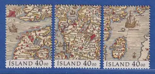 Island 1990 Tag der Briefmarke Mi.-Nr. 733-35 Satz kpl. ** 