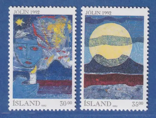 Island 1992 Weihnachten, Wintersonnenwende Mi.-Nr. 774-75 Satz kpl.** 