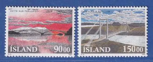 Island 1993 Brücken Mi.-Nr. 782-83 Satz kpl.** 