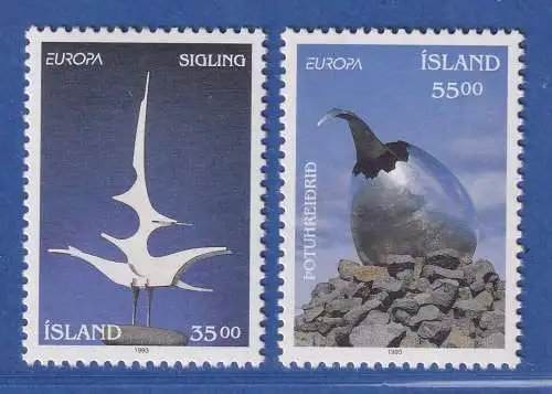 Island 1993 Europa, Zeitgenössische Kunst Mi.-Nr. 786-87 Satz kpl.** 