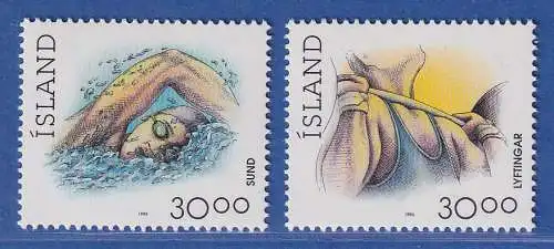 Island 1994 Sport, Schwimmen, Gewichtheben Mi.-Nr. 798-99 Satz kpl. ** 