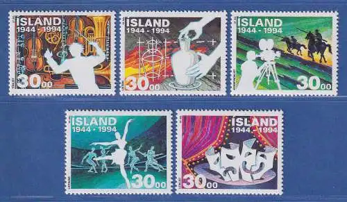 Island 1994 Kunst und Kultur Mi.-Nr. 802-06 Satz kpl. ** 