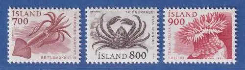Island 1985 Einheimische Tiere Mi.-Nr. 636-38 Satz kpl. ** 