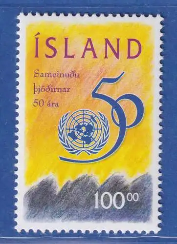 Island 1995 Vereinte Nationen UNO Mi.-Nr. 837 Satz kpl. ** 