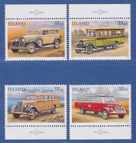 Island 1996 Postautos Mi.-Nr. 846-49 Satz kpl. ** 