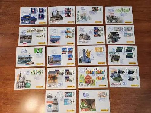 Bundesrepublik Lot 18 verschiedene Messe-Briefe der Dt. Post, alle aus 2022-2024