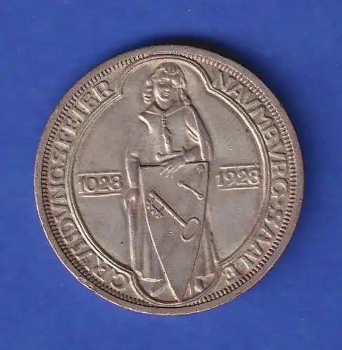 Dt. Reich Silbermünze Naumburg 3 Reichsmark 1928 A s-ss