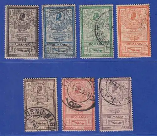 Rumänien 1903 Neue Post Bukarest Mi.-Nr. 154-160 Satz kpl. gestempelt