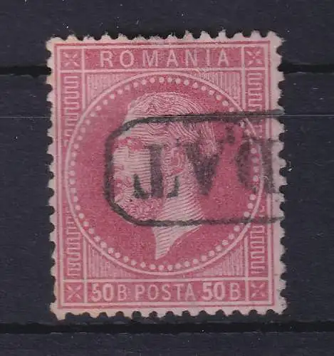 Rumänien 1872 Fürst Karl I. 50 Bani Mi.-Nr. 42 gestempelt