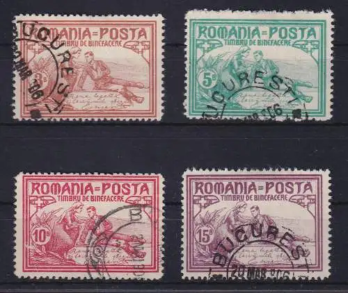 Rumänien 1906 Wohlfahrt  Mi.-Nr. 169-172 A Satz kpl. gestempelt