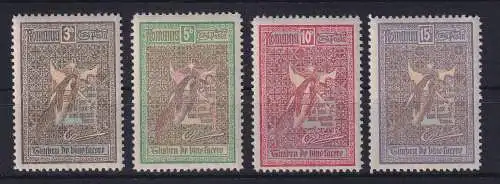 Rumänien 1906 Wohlfahrt  Mi.-Nr. 173-176 Satz kpl. ungebraucht *