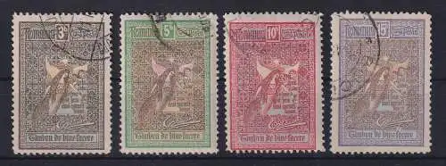 Rumänien 1906 Wohlfahrt  Mi.-Nr. 173-176 Satz 4 Werte gestempelt