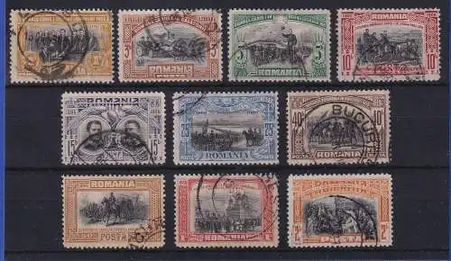 Rumänien 1906 Jubiläum Karl I.  Mi.-Nr. 187-196 Satz kpl. gestempelt