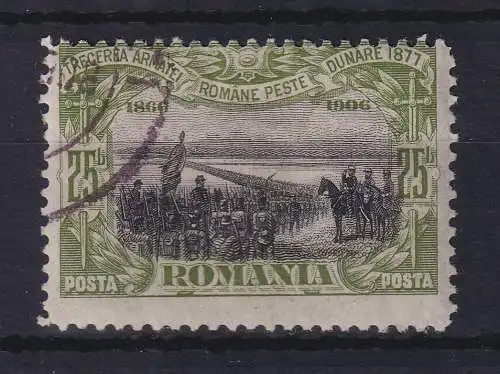 Rumänien 1906 Jubiläum Karl I. Mi.-Nr. 192 F Farbfehldruck mit Gefälligkeits-O