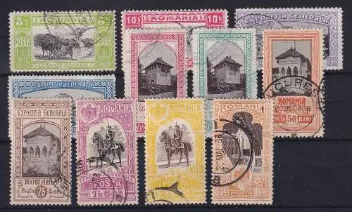 Rumänien 1906 Jubiläumsausstellung Mi.-Nr. 197-207 gestempelt