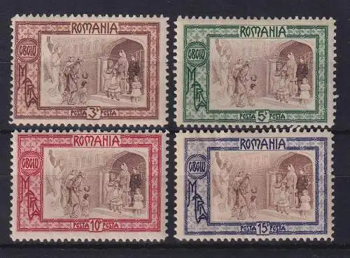 Rumänien 1907 Armenpflege  Mi.-Nr. 208-211 Satz kpl. ungebraucht *