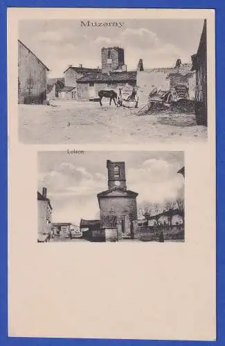 Feldpost 1.Weltkrieg AK Muzeray / Loison (Frankreich) mit Feldpost-O 1915