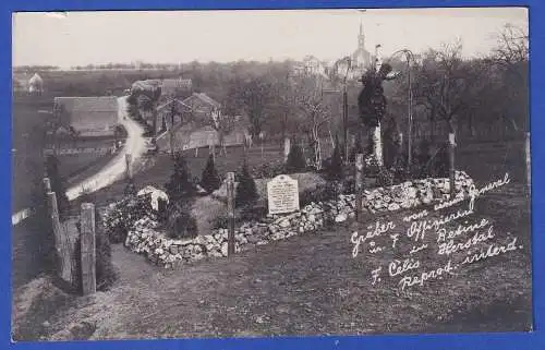 Feldpost 1.Weltkrieg AK Soldatengräber in Herstal (bei Lüttich, Belgien) 1915