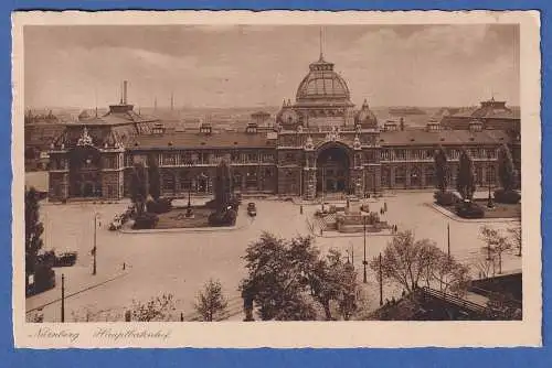 AK Bayern Nürnberg Hauptbahnhof gelaufen 1923