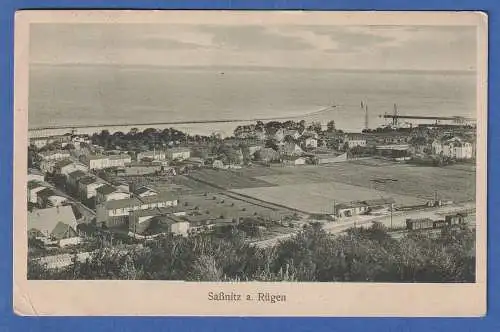 AK Saßnitz auf Rügen gelaufen 1928