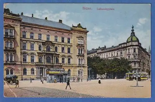 AK Tschechien Brünn Lazanskyplatz gelaufen 1924