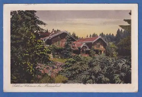 AK Tschechien Schloss Glatzen bei Marienbad gelaufen 1928